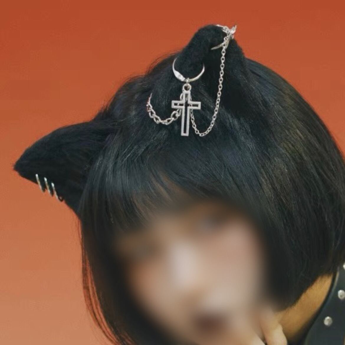 【予約】cross cat-ear barrette