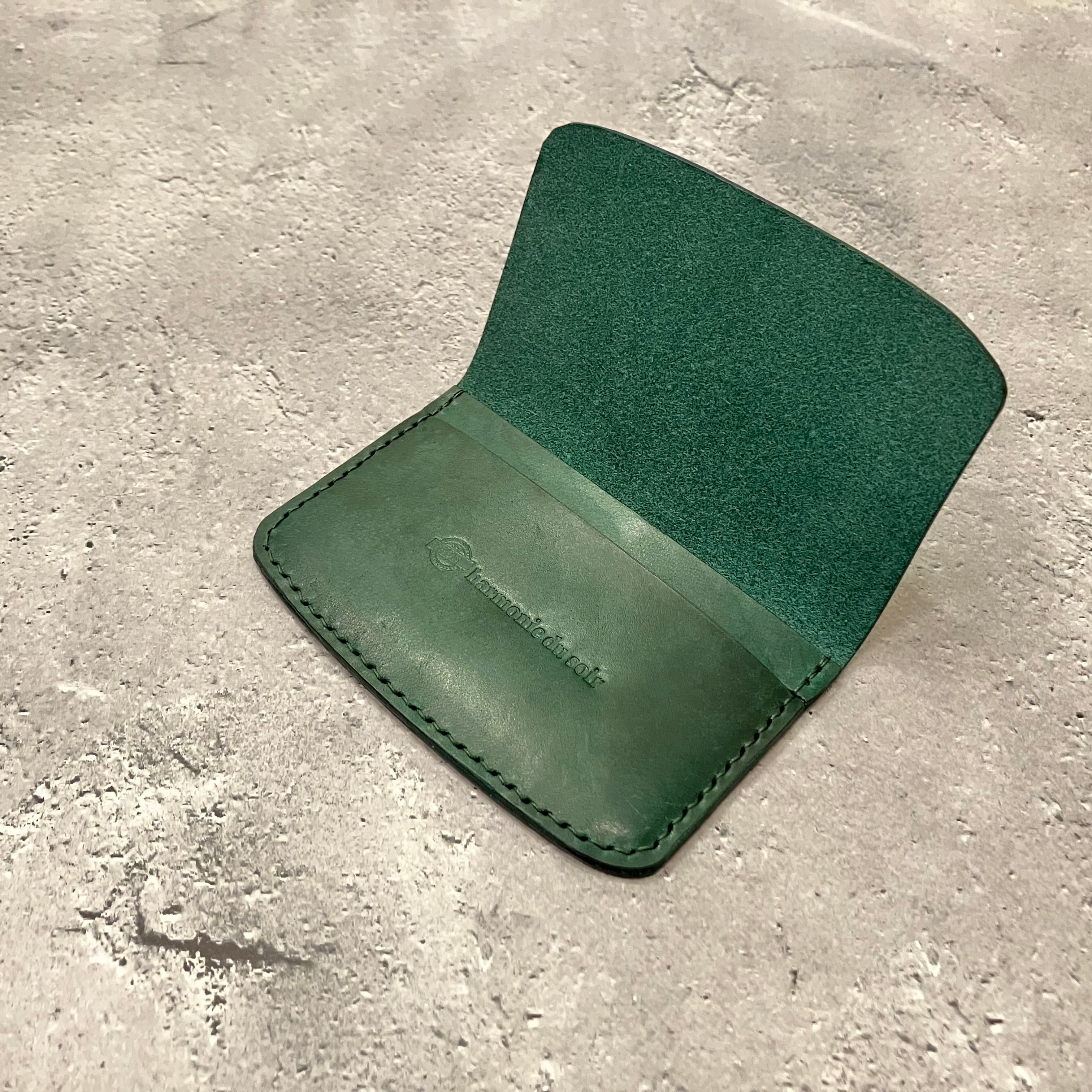 CARD CASE】薄い名刺入れ ダークグリーン | 革財布・革小物の