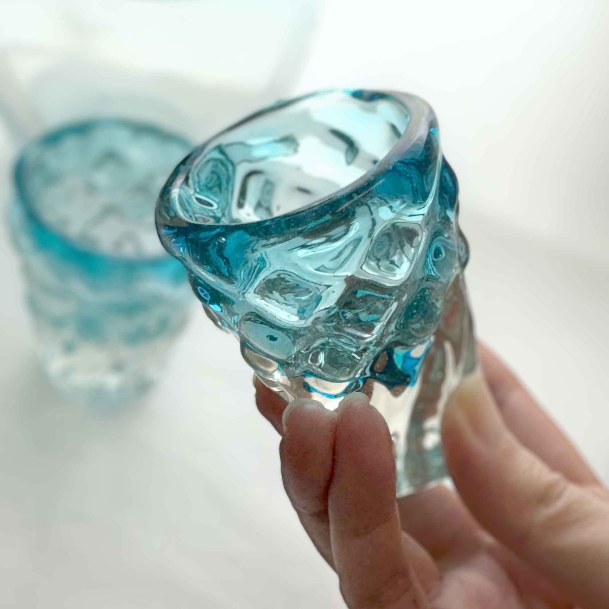 ガラス工房清天】みなもショット 水色 [琉球ガラス] | 【琉球ガラス 