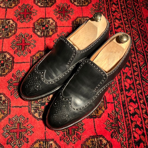 .PEAL&CO CROCKETT&JONES WING TIP LEATHER LOAFER/クロケット＆ジョーンズウィングチップレザーローファー 2000000068404