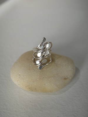 <vintage silver925>wrap wide ring