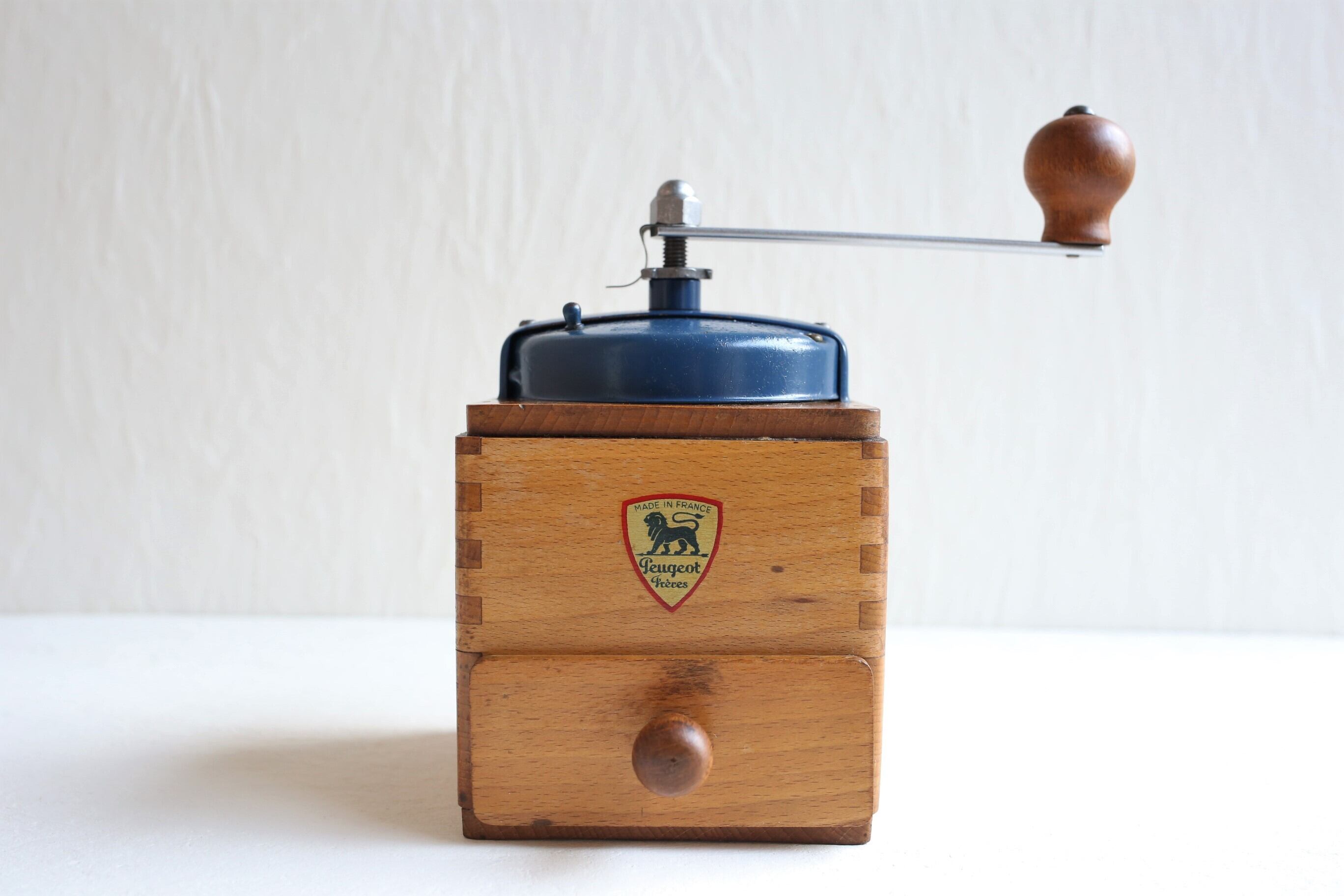 フランス アンティーク ヴィンテージ Peugeot プジョー コーヒーミル 青 N-00250