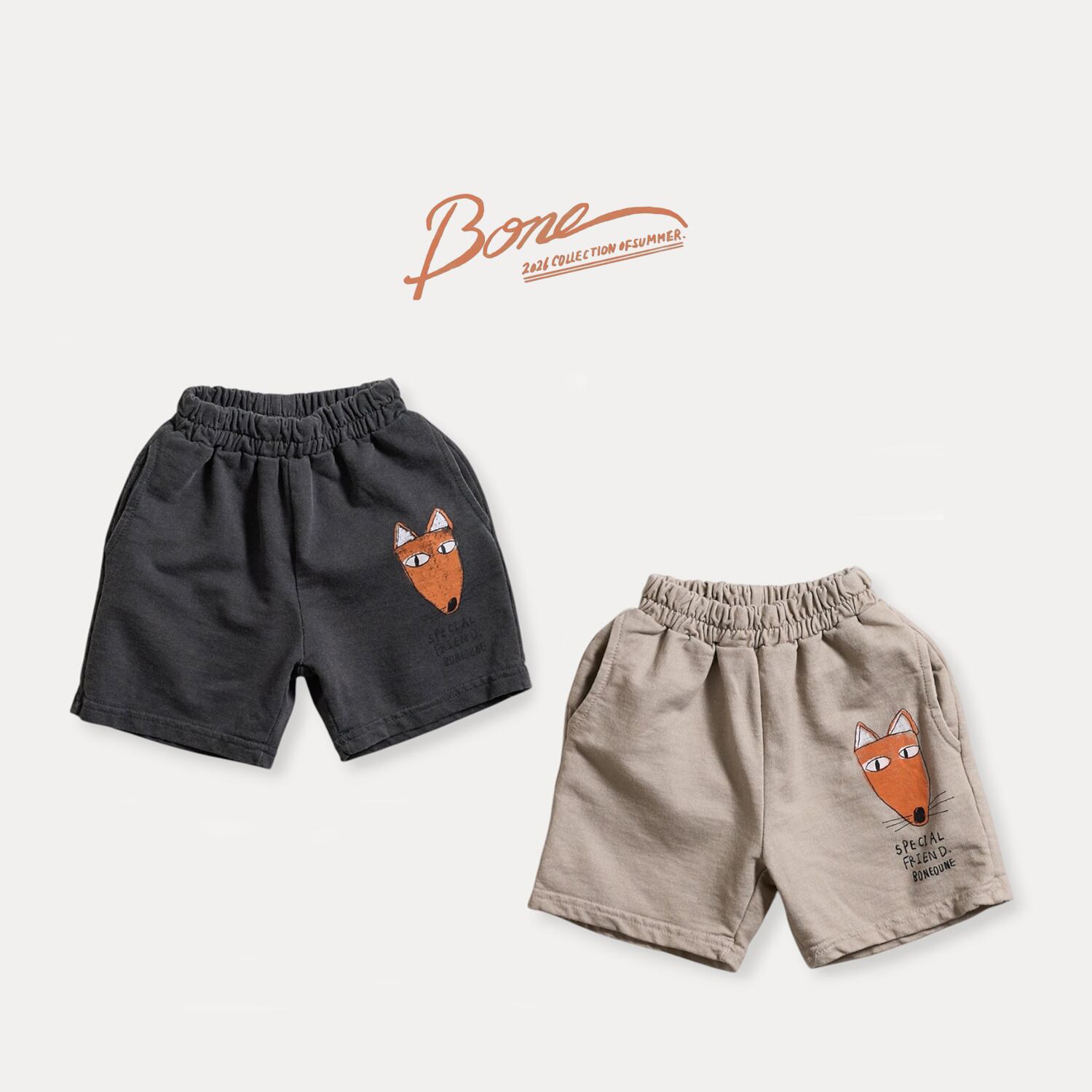 fox pig 4-length pants【BONEOUNE】※7月中旬〜下旬発送予定