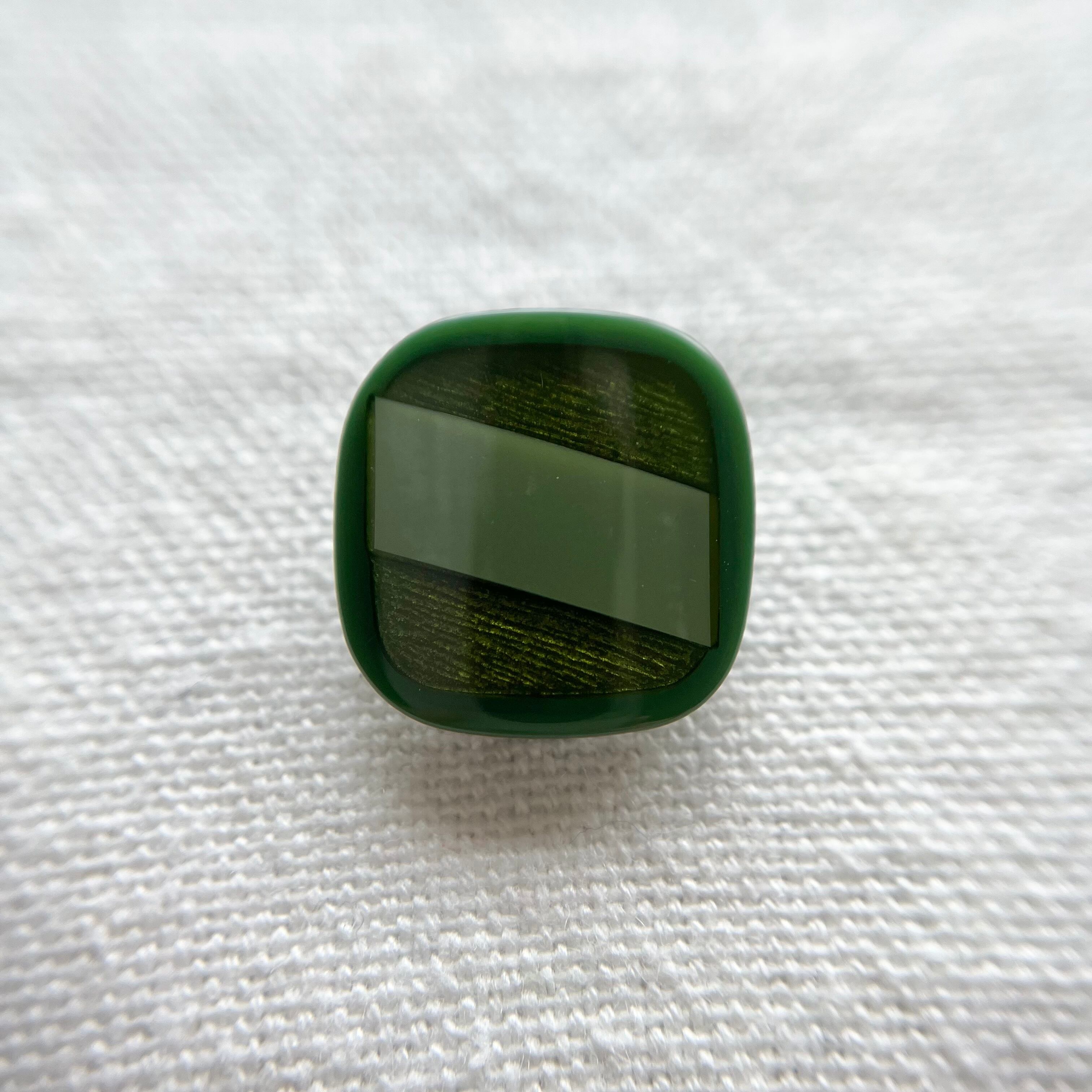 ●『2個セット』スクエア 1ボーダー×ディープグリーン 18㎜