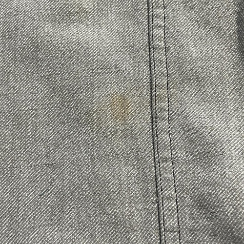 50s MANLTH 刺繍タグ ごま塩 ブラックシャンブレー アトリエコート 詳細写真17