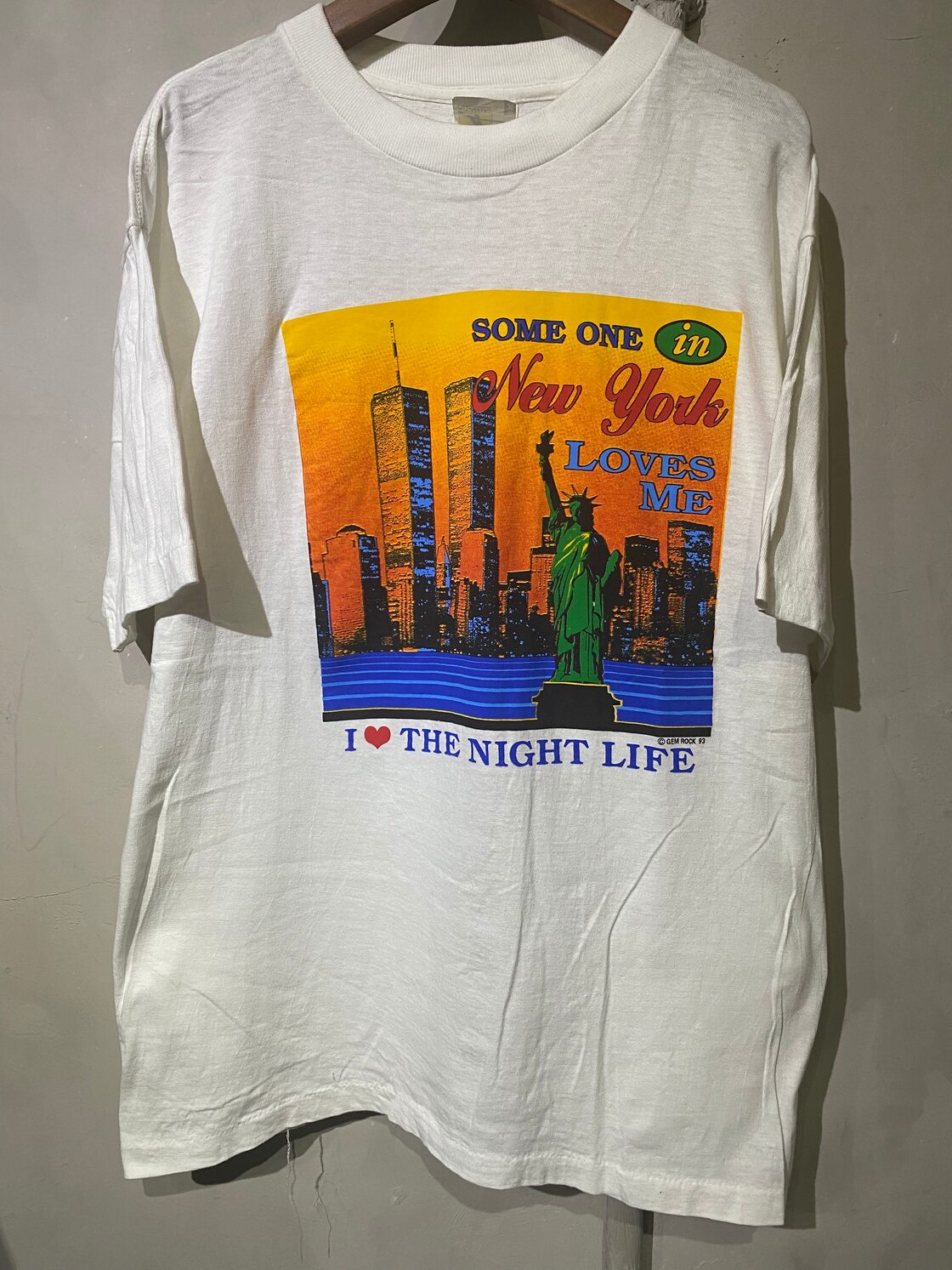 90s new york t-shirt ニューヨーク 半袖 Tシャツ NYC お土産T 自由の 