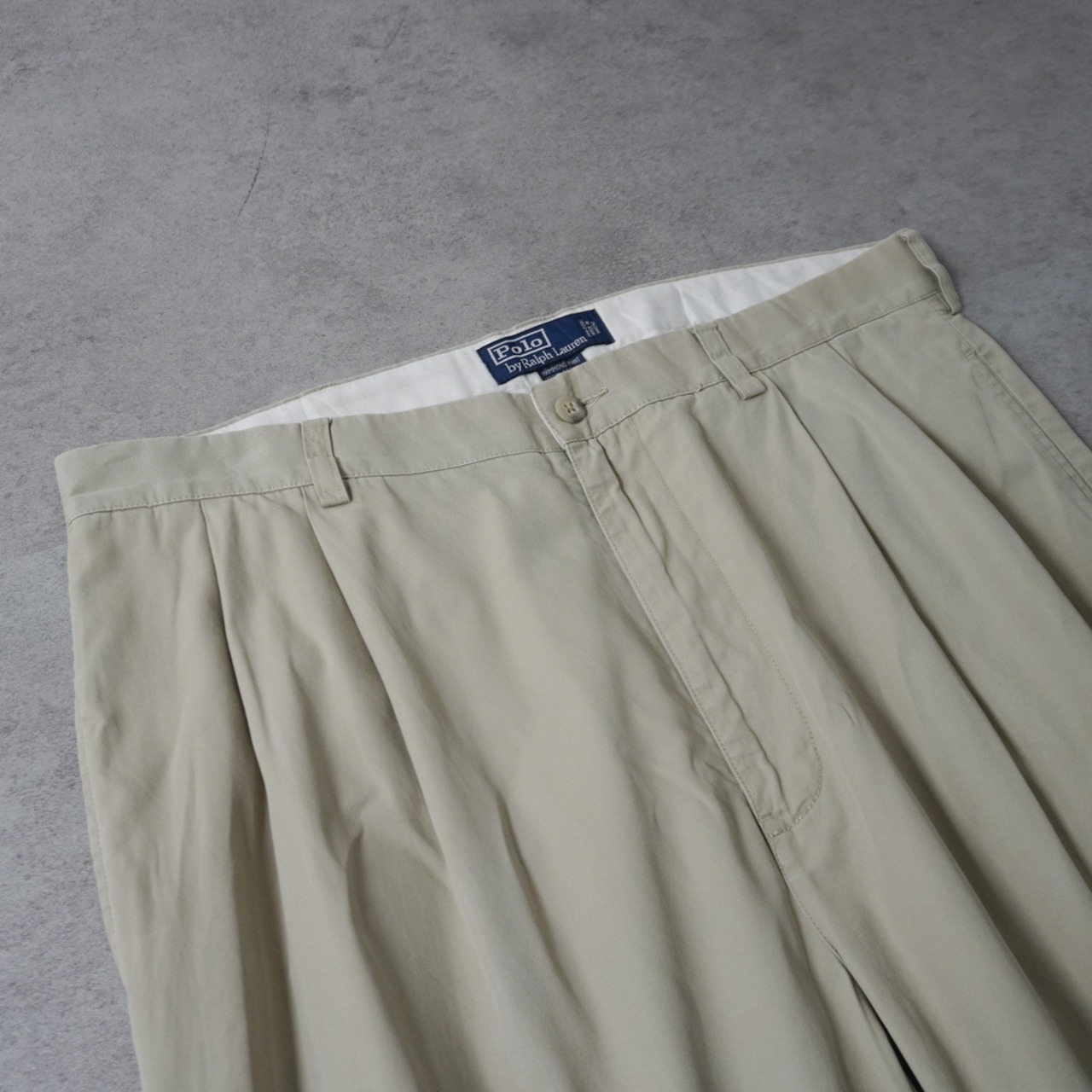 Polo by Ralph Lauren POLO CHINO HAMMOND "Lightweight Twill" beige [W34.5L30相当] 古着 - 4