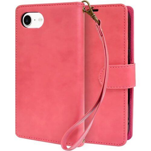 シズカウィル iPhone 16e 手帳型 ケース カバー グレイスケース 1個入り カナリアピンク 3063