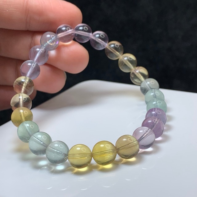 3.パステル系フローライト・ブレスレット
