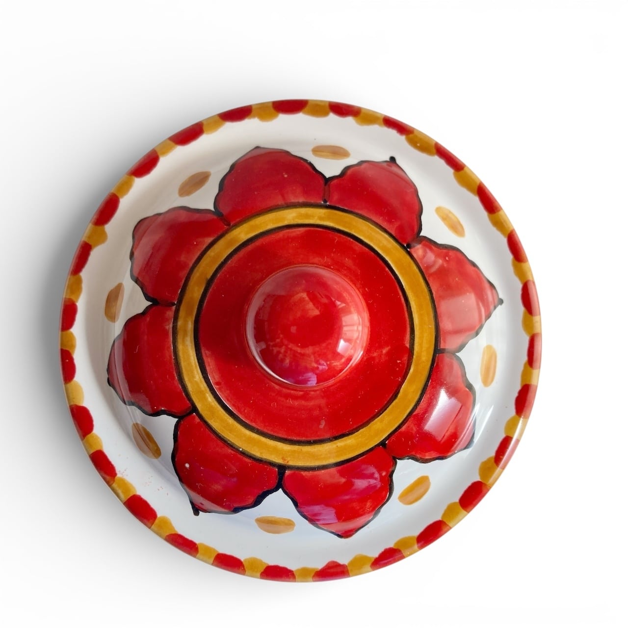 outlet]キャニスター 中 CAN014 マヨリカ焼き イタリア陶器 太陽