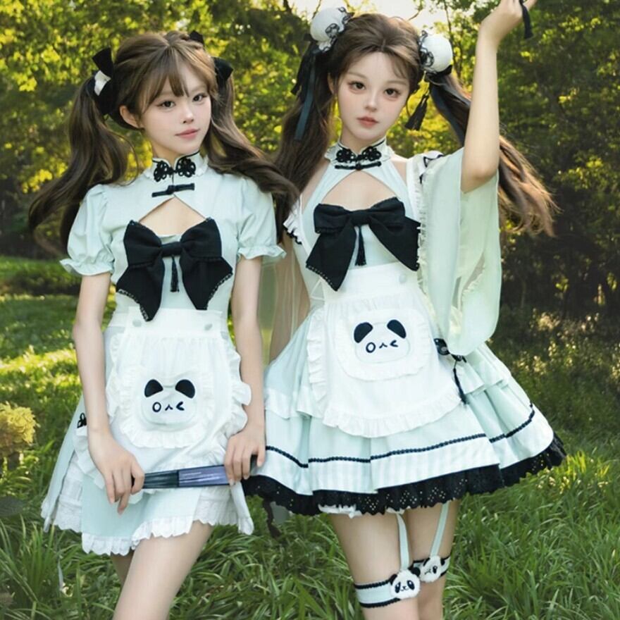 maly moon他✨ロリータ・スチームパンク・チャイナメイド衣装セット スチームパンク ブラウン ロリータ風セットアップ – 個性的な