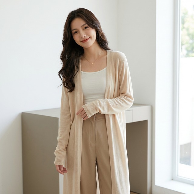 ショールニットカーディガン A0600