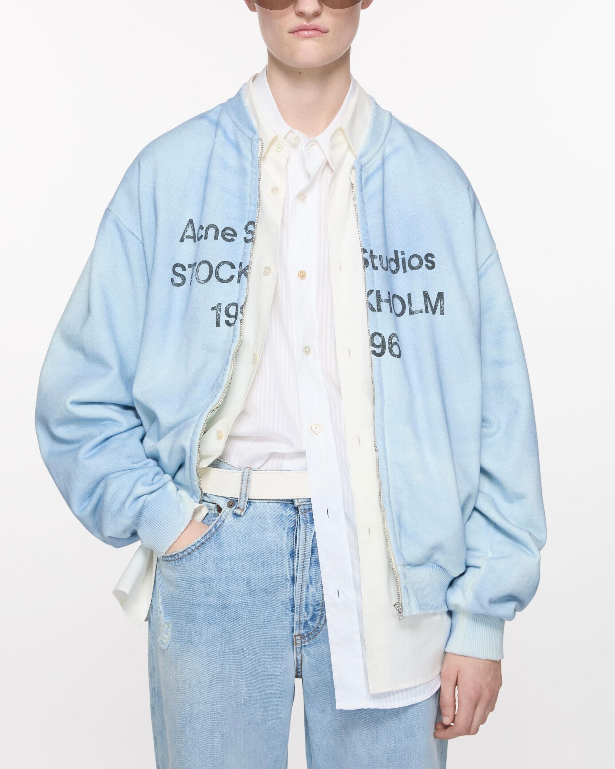 ACNE STUDIOS 】ZIP SWEATER LOGO | idealclasse