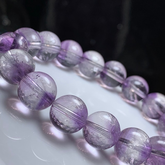6.1部ファントム状☆可愛いコントラスト・エレスチャルアメジスト ブレスレット
