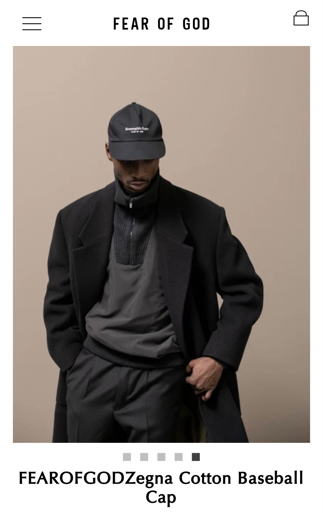 FEAROFGODZEGNA FEAR OF GOD exclusively for Ermenegildo Zegna CAP