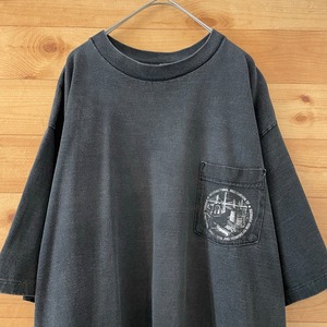 【NEMESIS】90s USA製  企業系 Tシャツ ワンポイント バックプリント ポケットtシャツ シングルステッチ XL ビッグサイズ us古着