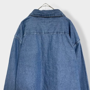 【dip】デニムシャツ カジュアルシャツ ウエスタンシャツ XXL ビッグサイズ 長袖シャツ ディップ US古着