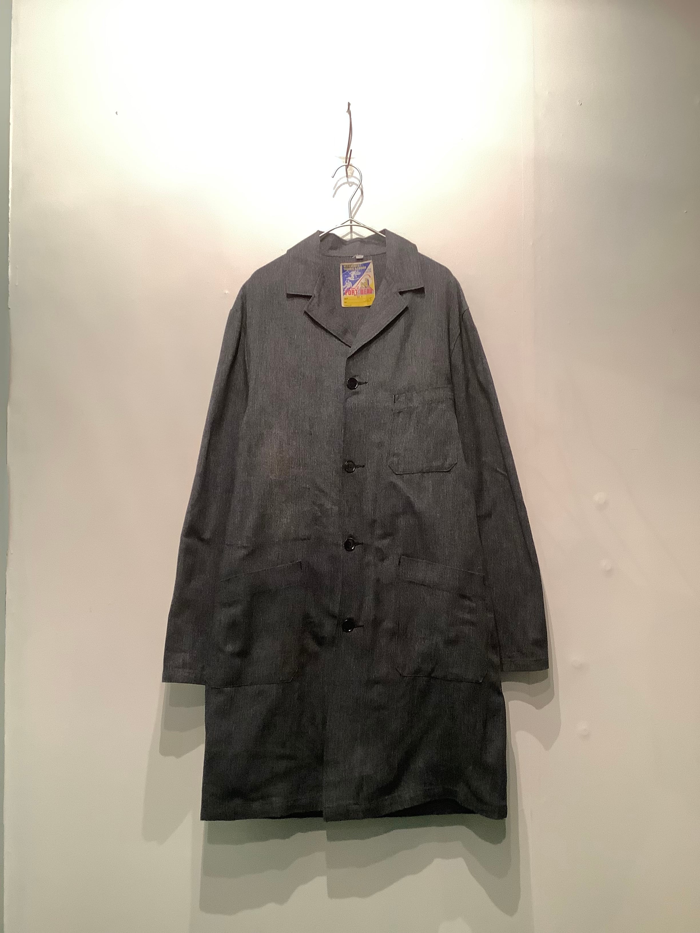 50年代 フランス製 デッドストック アトリエコート 黒シャンブレー | Used & Vintage Clothing 『Lanp by  VALON』 powered by BASE