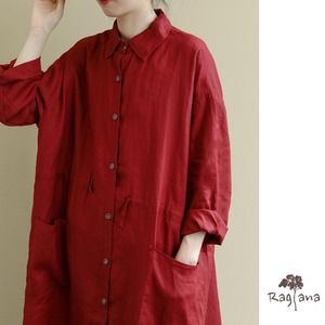 【再入荷】バックロングテール　シャツワンピース N WP114