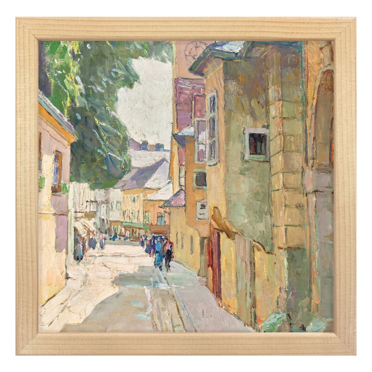 [額縁付き] The Dr. Seipel Street in Moedling カール・モル アートポスター 223×223mm 天然木 ポスターフレーム 木製 絵画 名画 日本製 APFS115 - 6