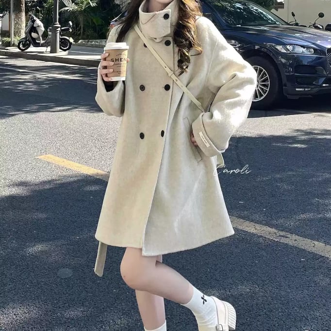 スタンドカラーダブルボタンコート ・59686 | sucrier ( シュクリエ 