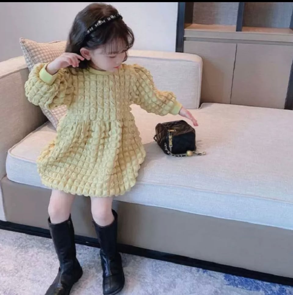 ポップコーンワンピース…..海外子供服 プチプラ トレンド かわいい 女の子