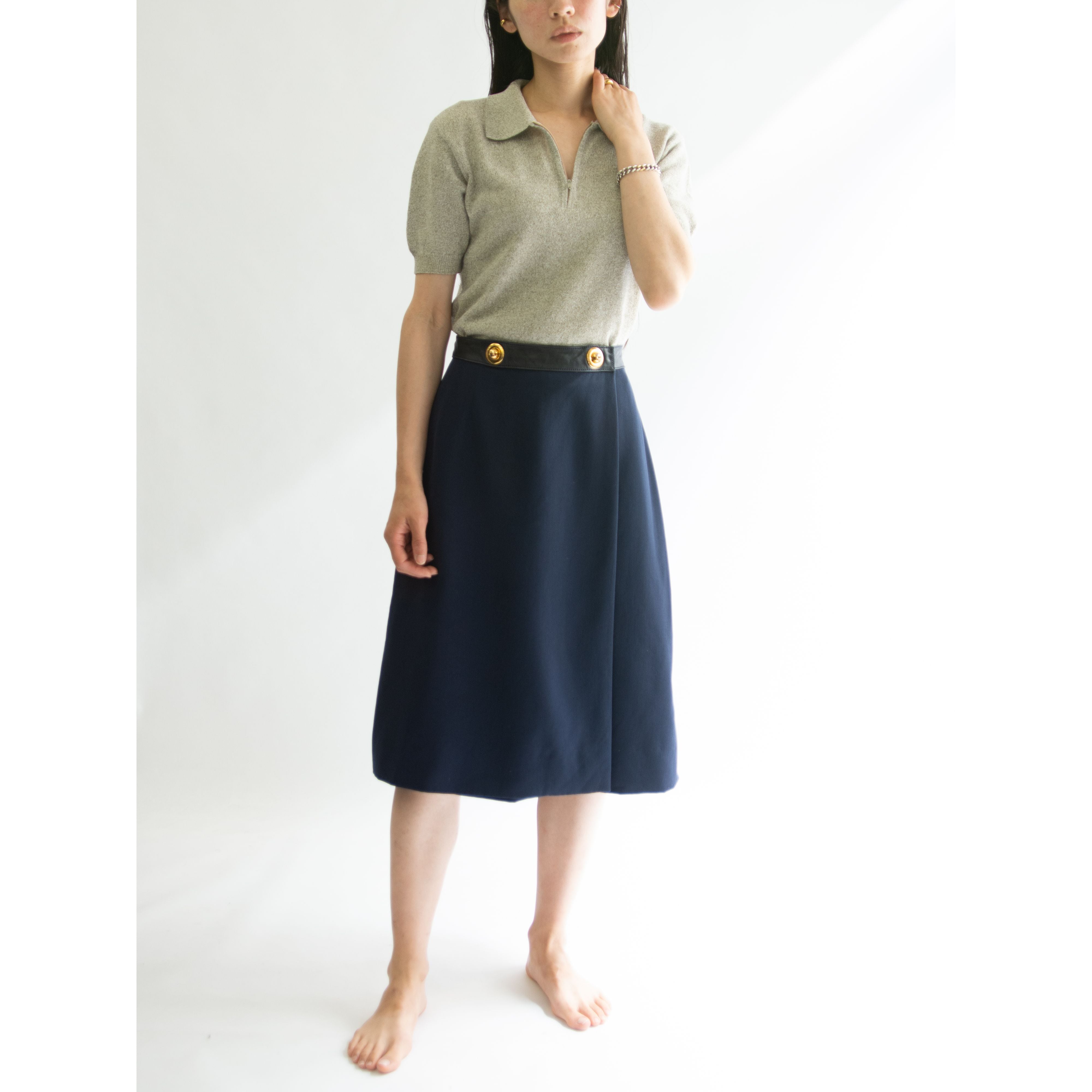 【artisan TRICOT】Made in France Cotton-Nylon-Acrylic Knit Polo Shirt（フランス製 コットンナイロンアクリル ニットポロシャツ）