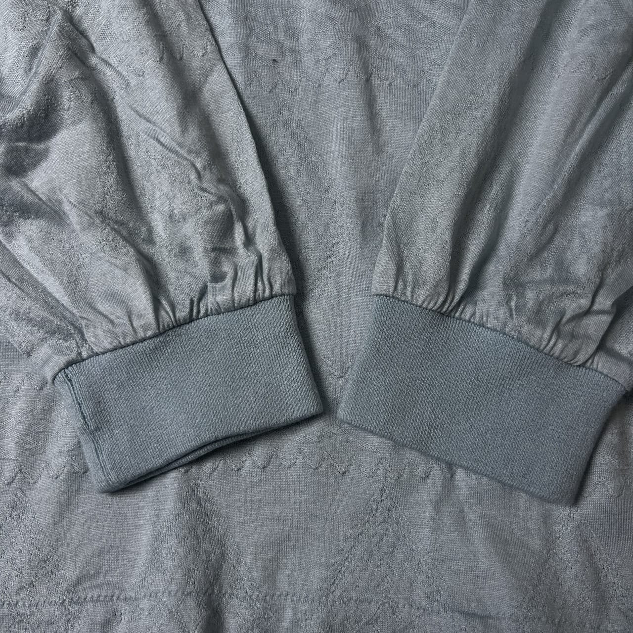 DAKS ダックス 長袖ポロシャツ 2L/水色/ジャガード/大きいサイズ/CYOYA vintage