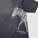 80s Hanes USA製 ゼブラ アニマルプリント ヴィンテージ Tシャツ フェード ブラック