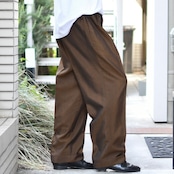 60's iridescence tuck slacks brown