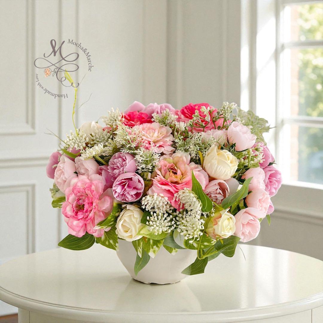 特大ひまわりとラフィアのボタニカルスワッグ／玄関を華やかに彩る夏の