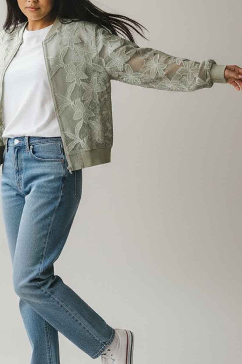 フラワーメッシュブルゾン / FLOWER MESH BLOUSON(25P66000H)