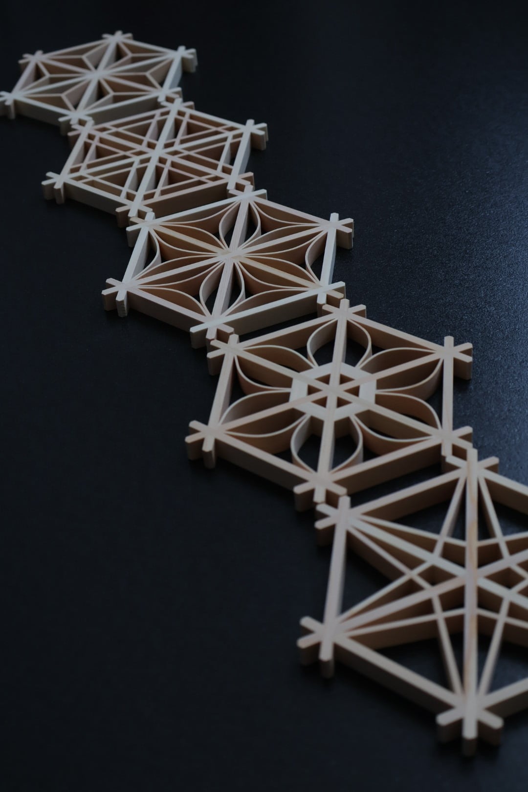 組子コースター（皐月）｜Kumiko Coaster (Satsuki Design) | 鹿沼組子