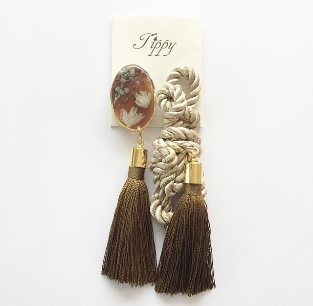rope tassel pierce / earring