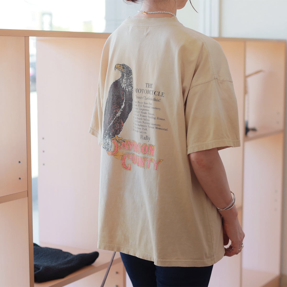 REMI RELIEF (レミレリーフ) 前後プリント リラックスヴィンテージ Tee