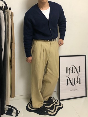 Double Twist Tuck Premium Cotton Pants（3color）