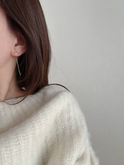 S925 エタニティチェーンピアス