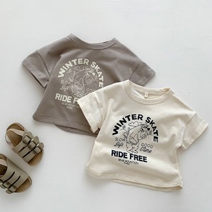 【BABY&KID】夏新作韓国風英字カートゥーンプリントTシャツ