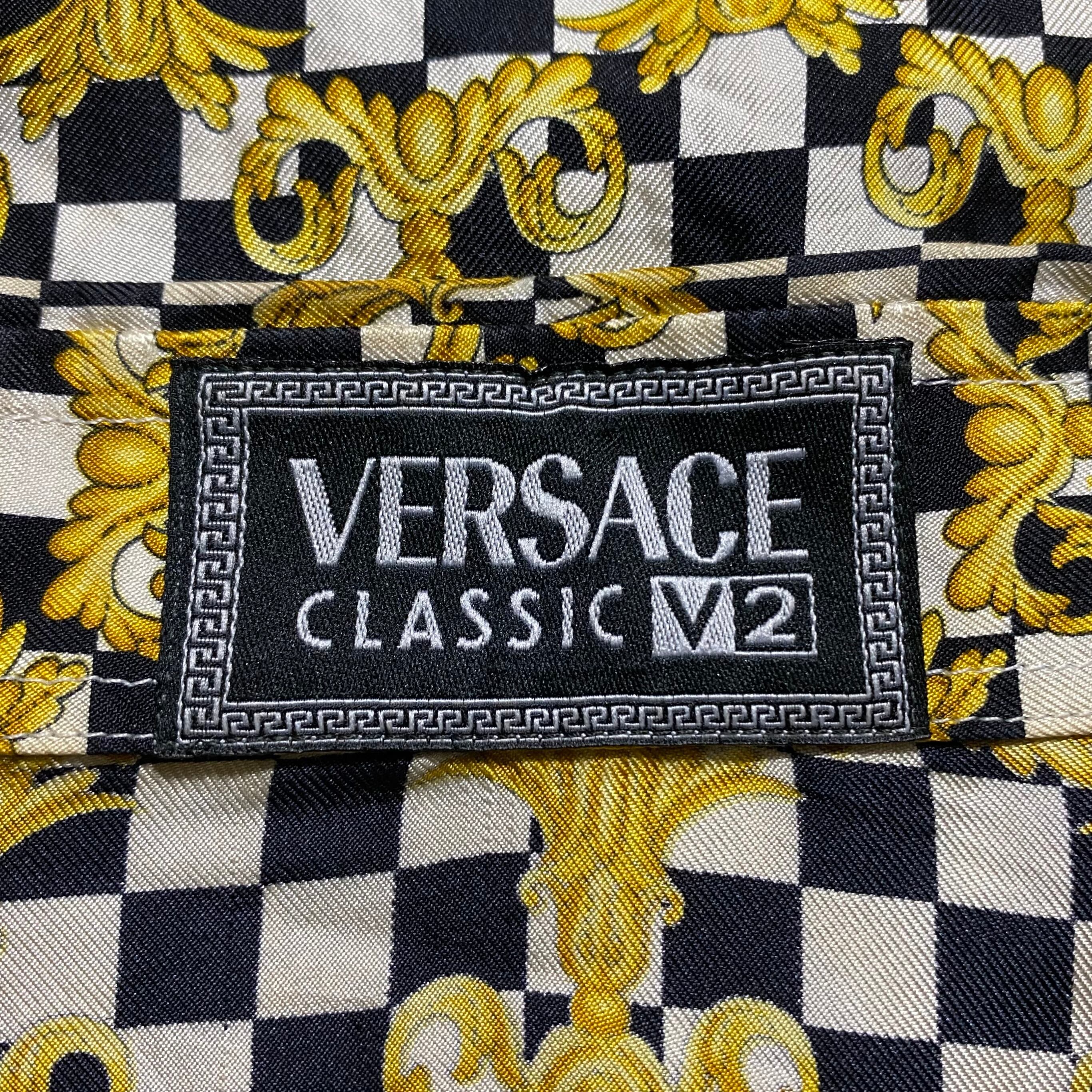 vintage VERSACE CLASSIC V2 baroque pattern silk shirt | NOIR ONLINE