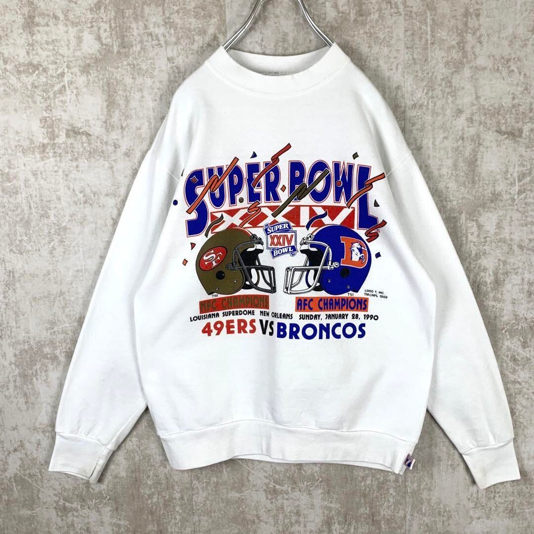 80s USA製 NFL スーパーボウル 49ERS BRONCOS スウェット