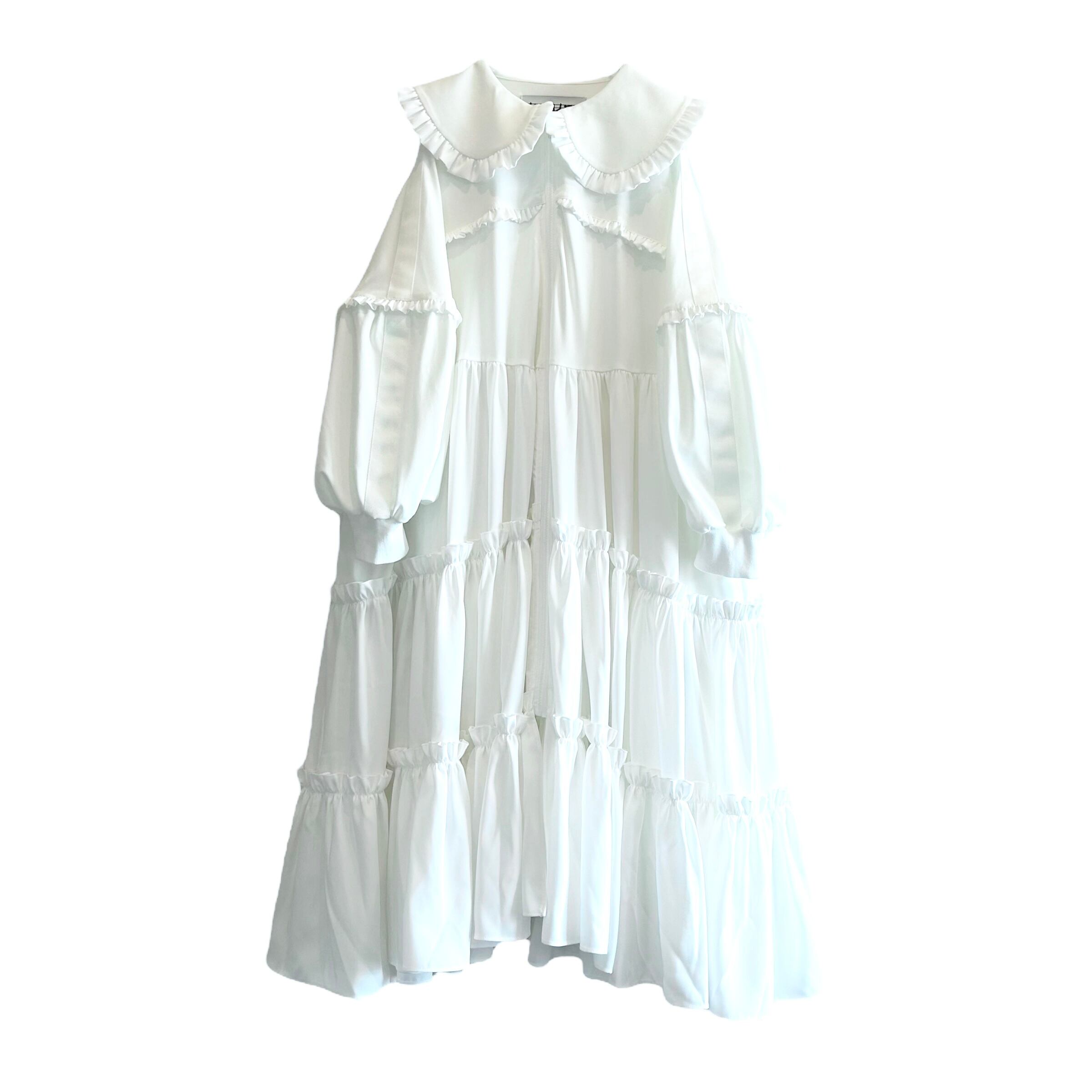フリルトラックドレス WHITE | HEIHEI