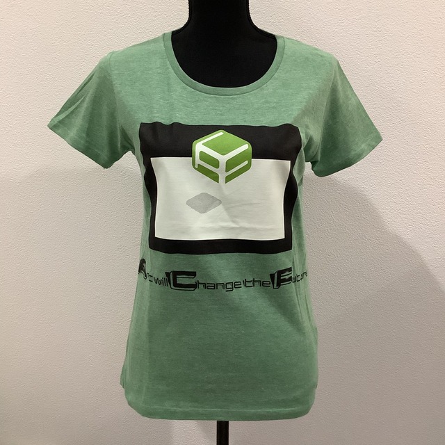 Floated Cube ( 浮かぶ立方体 ) Tシャツ ヘザーグリーン