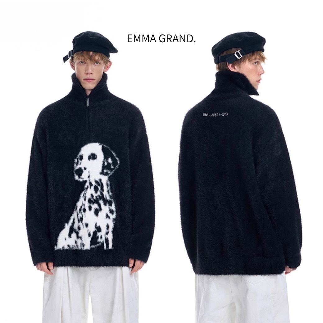 ダルメシアンのモヘアニットプルオーバー E00601 | EMMA GRAND