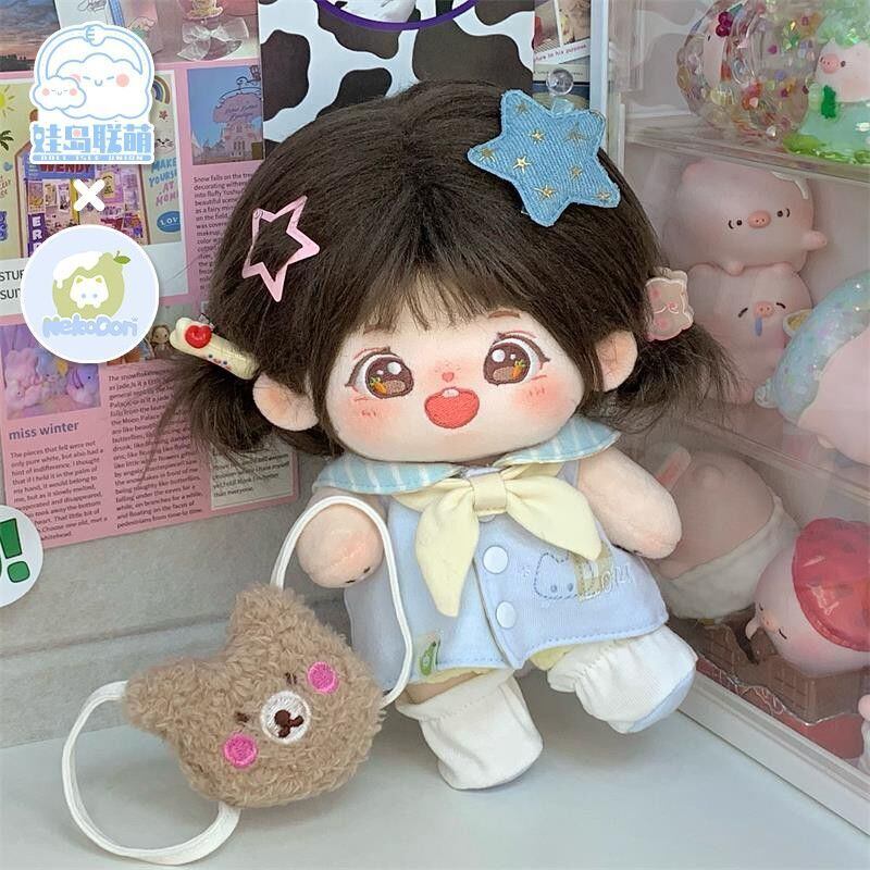 4点セット 20cm 着せ替えぬいぐる服 幼稚園セット ぬいぐるみ用服コスチューム 着せ替え人形洋服 日常服人形ミニ洋服 綿人形衣装 ドールウェア  アクセサリー