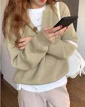 Hooded knit Pullover T20269