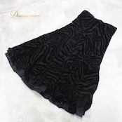 社交ダンス 衣装 スタンダード スカート レッスンウェア レディース Kanae Dance ブラック系 フォーマル 黒 透け感 練習着 上品 社交ダンス用スカート フレアスカート 練習用 上下長さ84cm ウエストのゴム 伸縮性 本格的 ホームパーティー 綺麗 おしゃれ 優雅 シンプル スタイリッシュ 洗練されたデザイン カジュアル クラシック