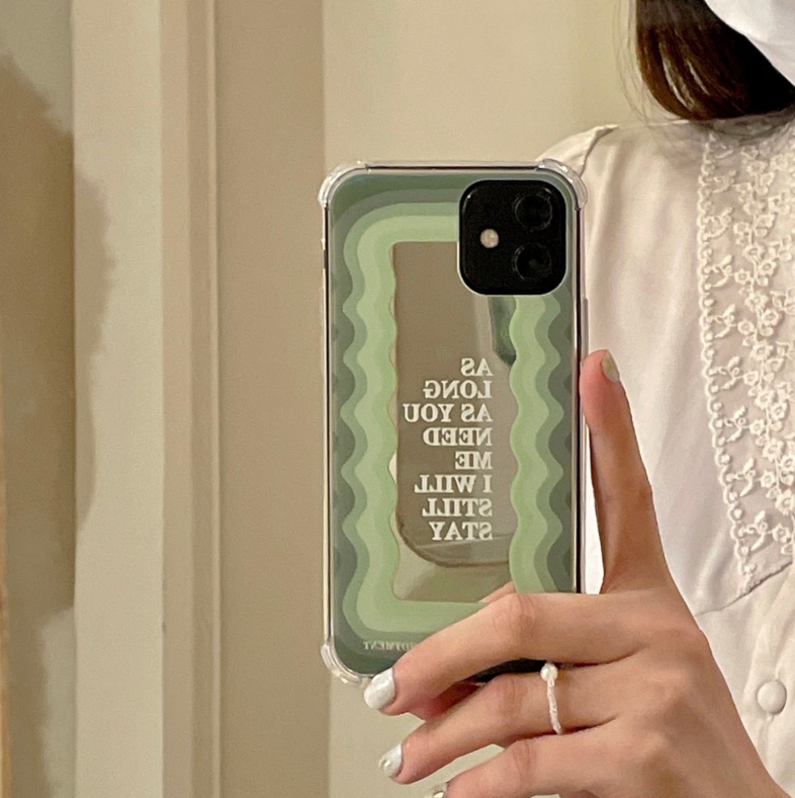 ミラーで 個性的 Iphoneケース シンプル スマート 鏡 スマホ スマホカバー アイフォンカバー カジュアル 曲線 Lamitte Deco トレンド 韓国ファッション ショップ Base店