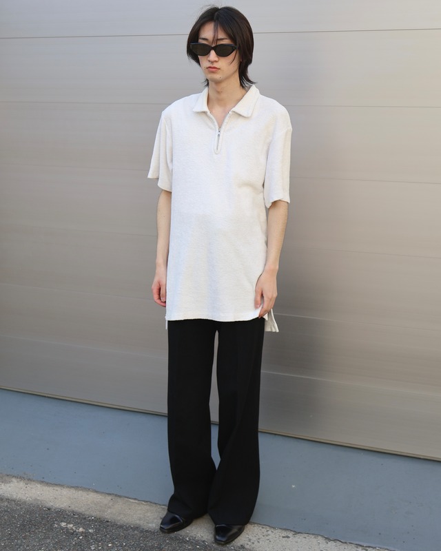 COMME des GARCONS SHIRT pile zip polo