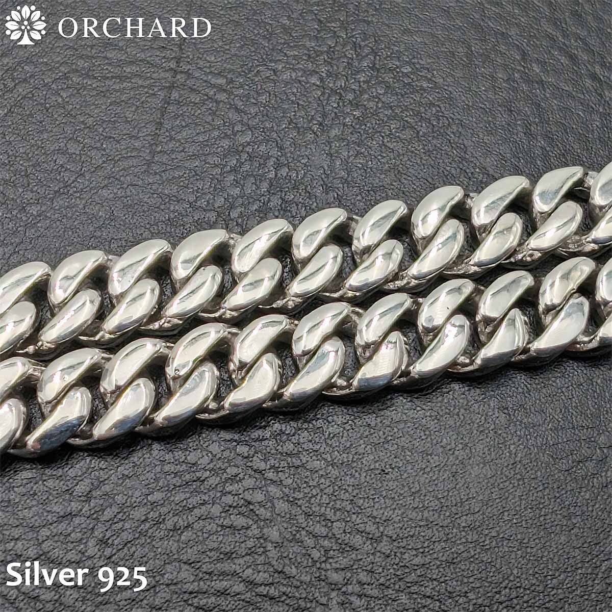 60cm 幅8mm シルバー925 ネックレス マイアミキューバン チェーン 喜平