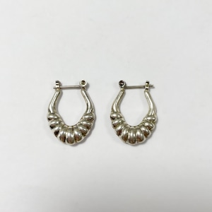 Old 925 Silver Twist Hoop Earrings From Hungary